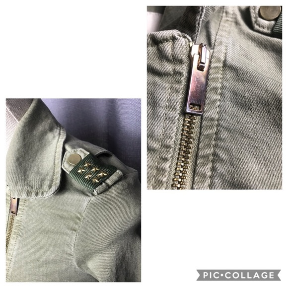 Zara Trafaluc outerwear military peplum jean XS - Picture 6 of 9